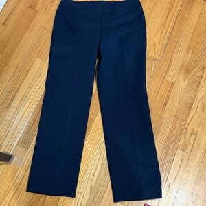 LOFT Navy Straight-Leg Dress Trousers